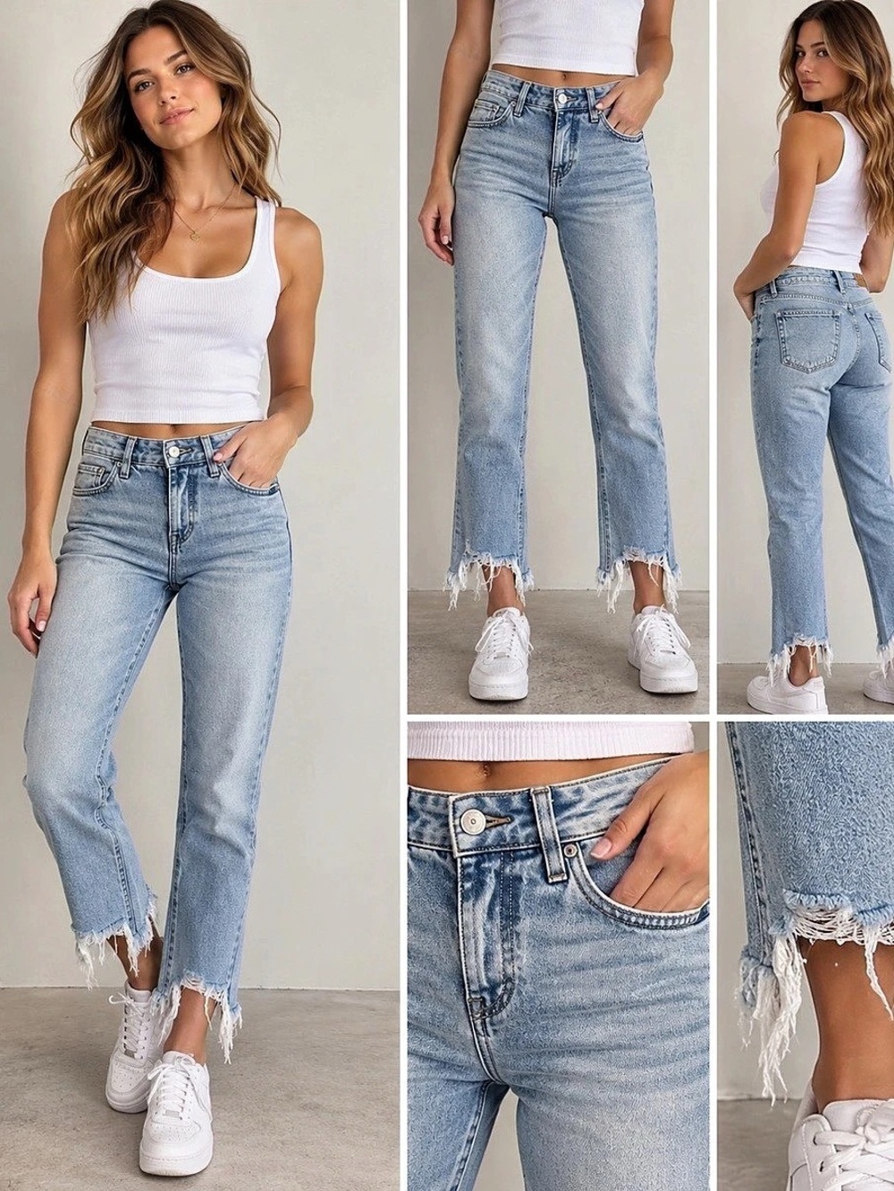 REVTOWN Straight Leg Jeans Blue Waist 29